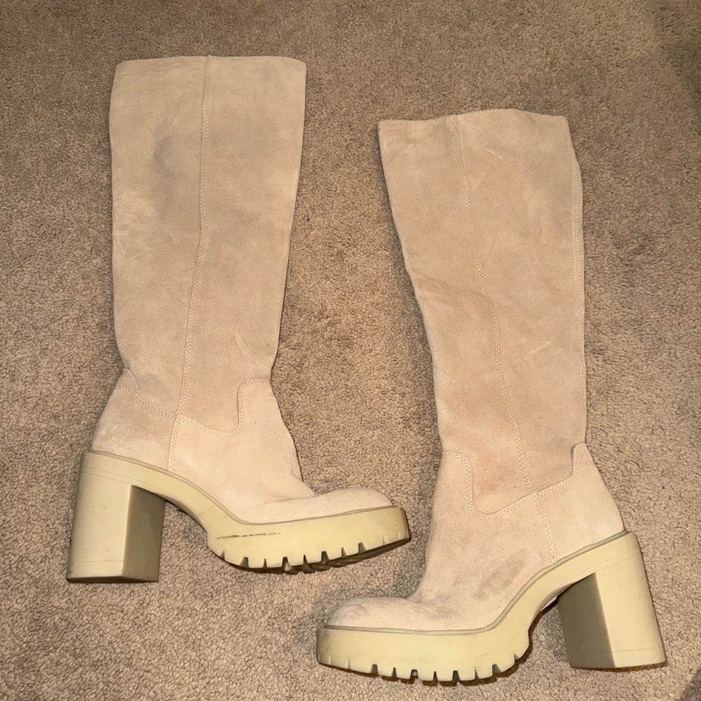 Dolce Vita Beige Heeled Boots